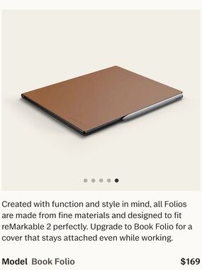 reMarkable 2 with Marker Plus and Folio Leather Cover